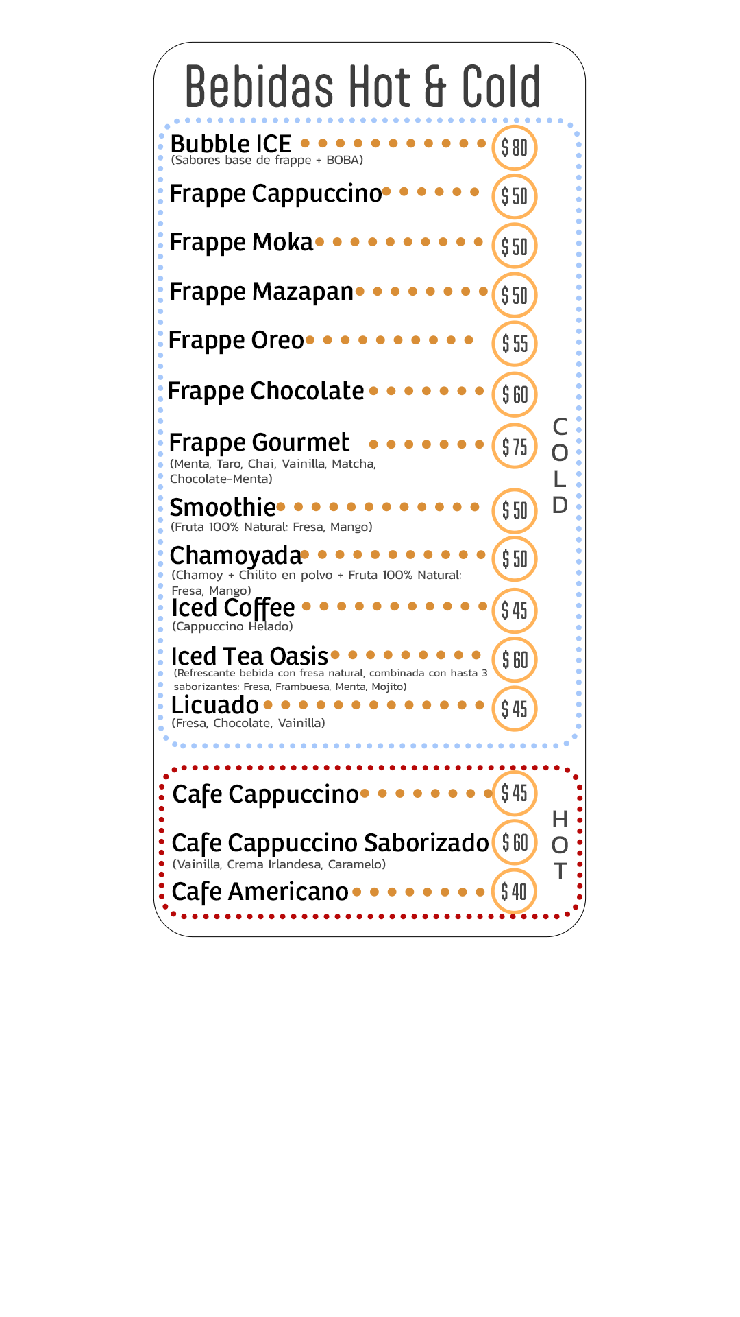 Menú Cold &Hot